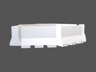 Road Barriers v4 001 Low-poly 3D model
