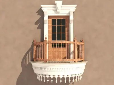 Balcony Door 5 3D model