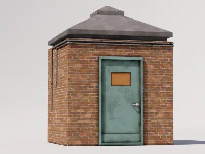 Rooftop Stairs 10 Low-poly 3D model