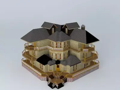 Large City House Free 3D model