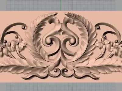 European furniture 3D relief models for CNC wood engraving E183 3D model
