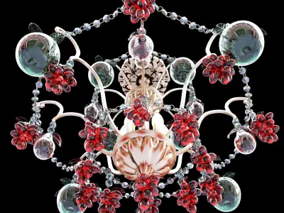 classic glass chandelier 3D model