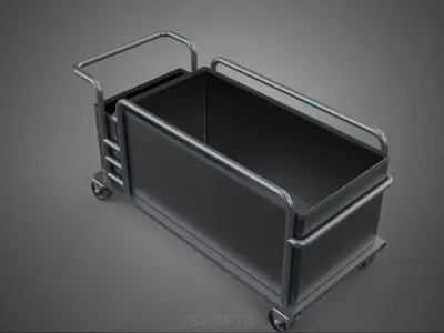 HEAVY DUTY DELIVERY WHEELED CASTER SWIVEL TRANSPORT CART TROLLEY 3D model