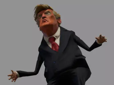 Donald Trump Low-poly 3D model