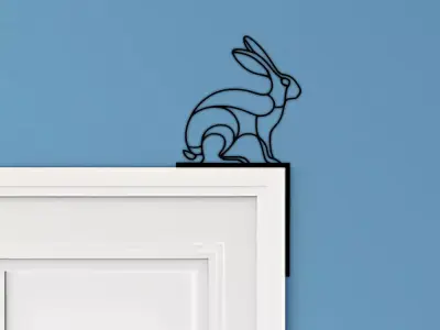 Rabbit Door Corner Decor 3D print model buy