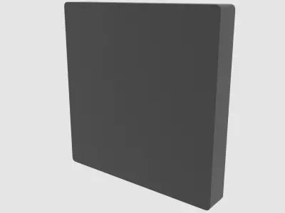 Single Socket Switch Black with Red LED Light Indicator Low-poly 3D model