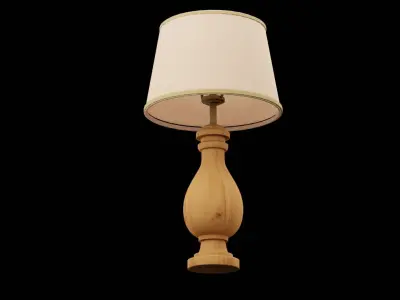 Bed Side Lamp Low-poly 3D model