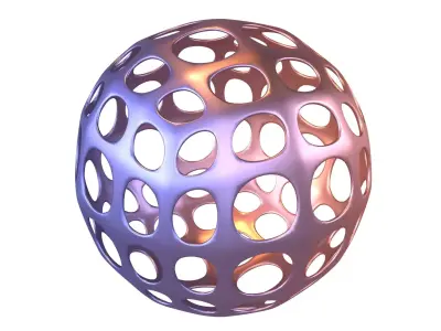 Abstract Sphere Ball v1 004 Low-poly 3D model