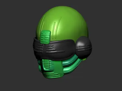 helmet high poly sculpt 3d printable ver 7 3D model 3D model 106