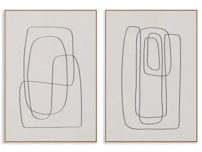 Abstract Painting Frame set 3D model 510