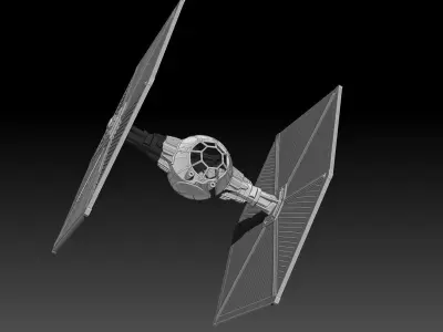 Black Series Scale Tie Fighter 3D print model