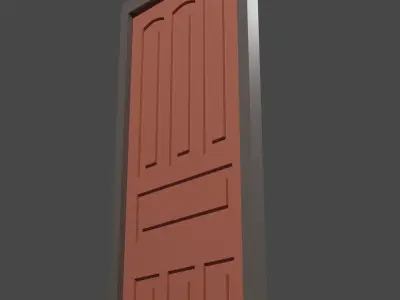 Simple Door Free 3D model buy