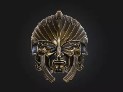 Multifaceted Visage Low-poly 3D model
