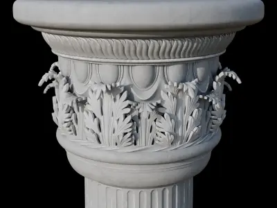 plaster collection marble corbel 3D Model Pack