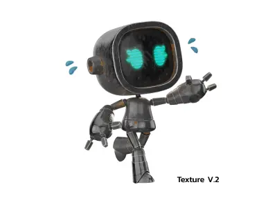 Cute Cartoon Robot 3D Character for Animation Ar Vr Game  3D model