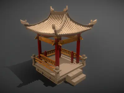 Pavilion Package Low-poly 3D model