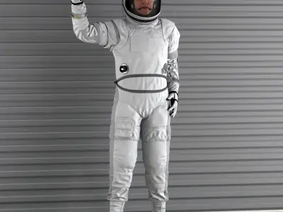 Astronaut Spacesuit Generic Rigged for Maya 3D model