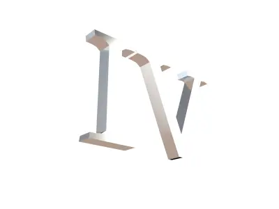 Roman Numerals 4 v1 003 Low-poly 3D model