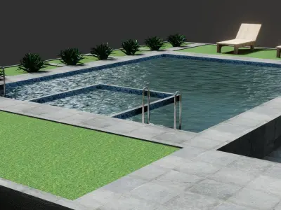 Swimming Pool - Low Poly - GameReady Low-poly 3D model