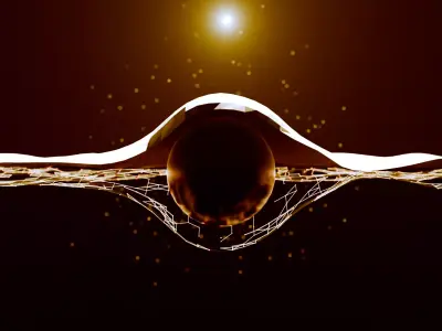 Abstract Sci-Fi Energy Field by geometry nodes 3D model