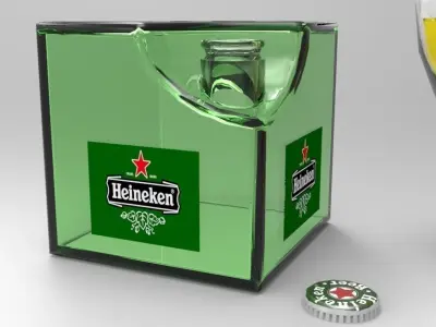Heineken cube Free 3D model