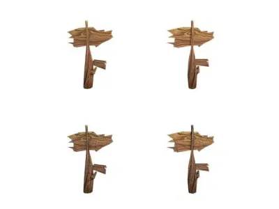 Guidepost Pack 40-49 Low-poly 3D model