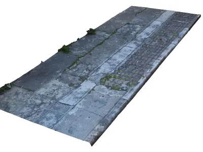 Mexico City Sidewalk  Low-poly 3D model