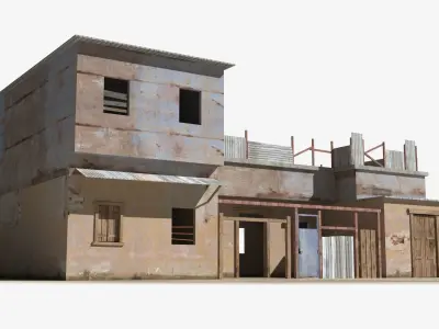 Slum x6 Low-poly 3D model