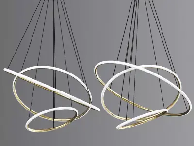 Modern Circular Led Ceiling Chandelier 3D model