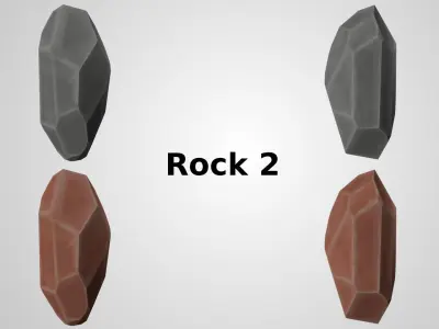 Low Poly Rocks set of Low-poly 3D model