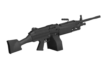 M249 light machine gun 3D model