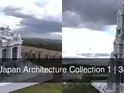 Fantasy Japan Architecture Collection 1 3D Model Pack