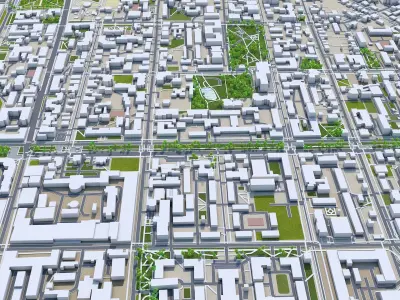 Tomsk Russia 60km Low-poly 3D model