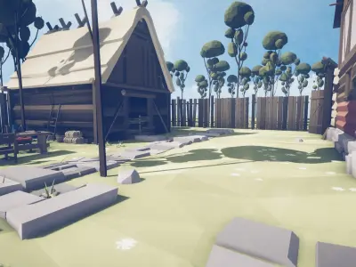 Free Fantasy Medieval Town Unity Props Pack Free low-poly 3D model