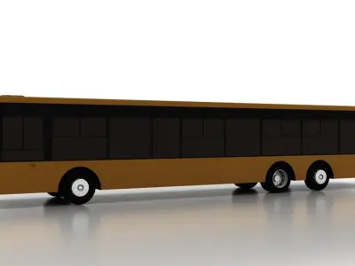 Bus Bogdan A80111 Low Low-poly 3D model