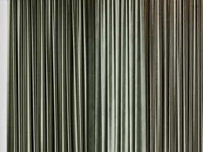 hadi curtain 83 green collection Low-poly 3D model