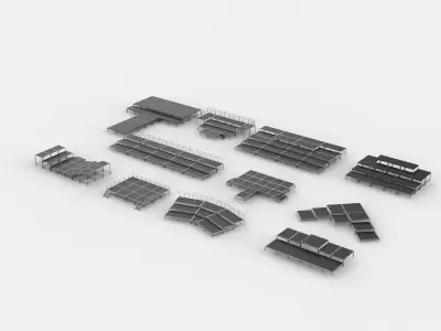 all stage model 3D model