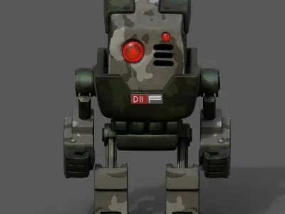 Robot cyborg scifi space machine fantasy Cartoon Low-poly 3D model