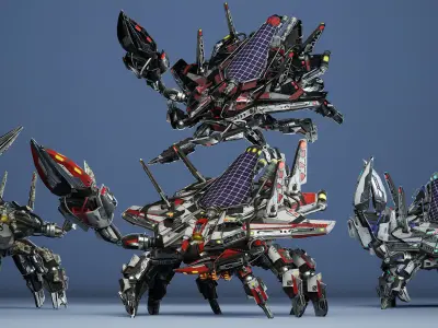 Sci-Fi Crab Low-poly 3D model