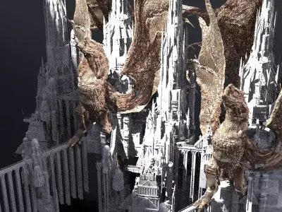 Dragon wizard temples 6  3D model