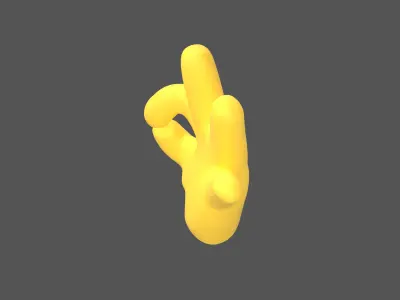OK Hand v1 006 Low-poly 3D model