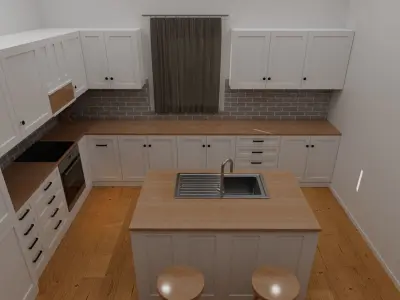 Modern kitchen Free 3D model