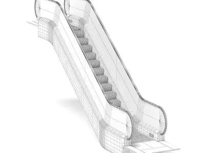 Short Escalator 3D Model 3D model