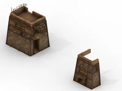 Game Desert - Building - House 01 3D model
