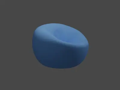 Bean Bag Chair Low-poly 3D model