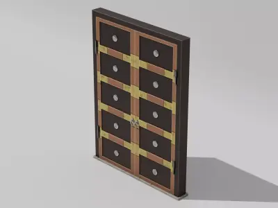 Japanese Furniture Kit - Door Typ A Low-poly 3D model
