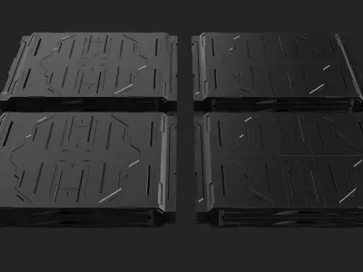 Sci-Fi Panels Kit-Bash 3D model