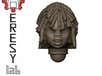 Heresylab - Female Sci-Fi heads for conversions SET 5 of 21 3D print model