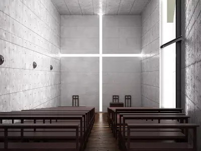 Church Of Light by Tadao Ando  3D model