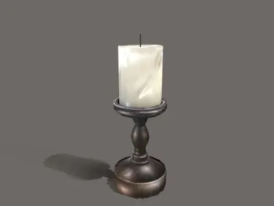 Candle 05 Low-poly 3D model
